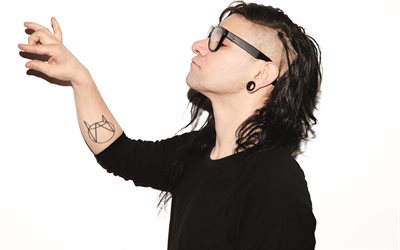 Skrillex, american musician, DJ, guys, From First to Last, celebrity