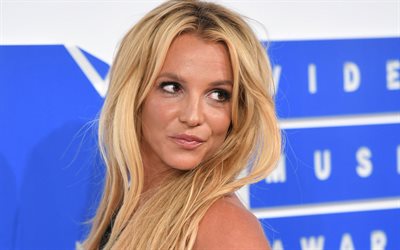 Britney Spears, 4k, American singer, blonde, beautiful woman, make-up