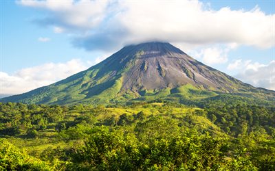 Arenal, volcano, mountains, stratovolcano, Costa Rica
