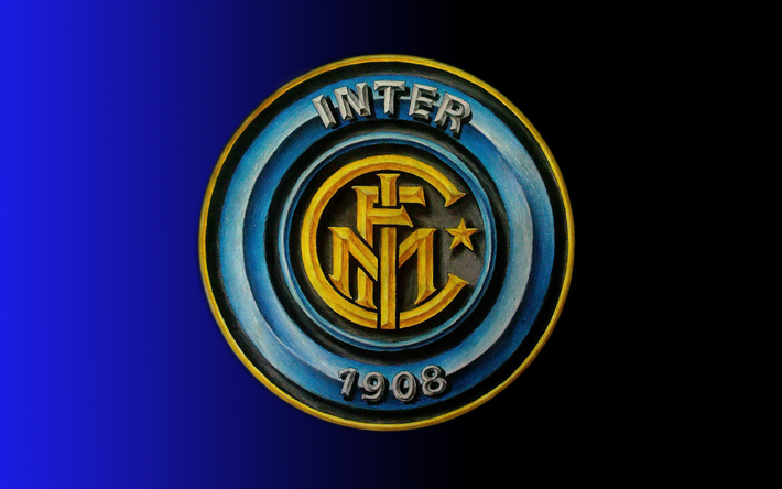 Internacional FC, f&#227; de arte, desenho do logotipo, Serie A, futebol, Italiano de futebol do clube, Inter de Mil&#227;o FC, Mil&#227;o, It&#225;lia