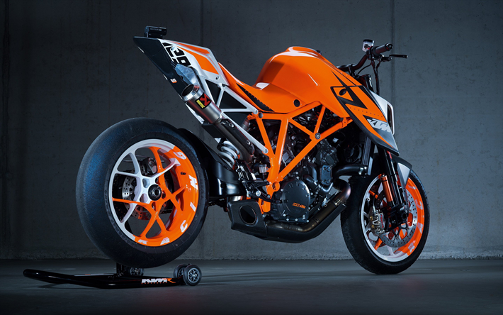 KTM 1290 Super Duke R, 2018, vista laterale, sport, moto, V-twin, Austriaco, motocicli, KTM