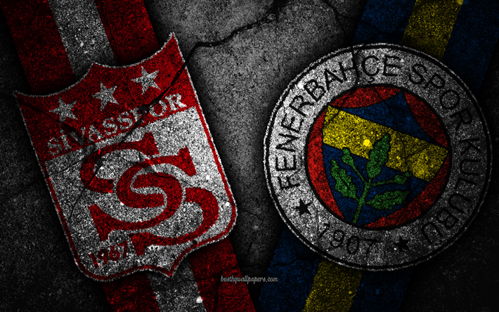 Sivasspor vs Fenerbahce, Rotondo 9, Super Lig, Turchia, il calcio, il Fenerbahce FC, Sivasspor FC, calcio, squadra di calcio turco