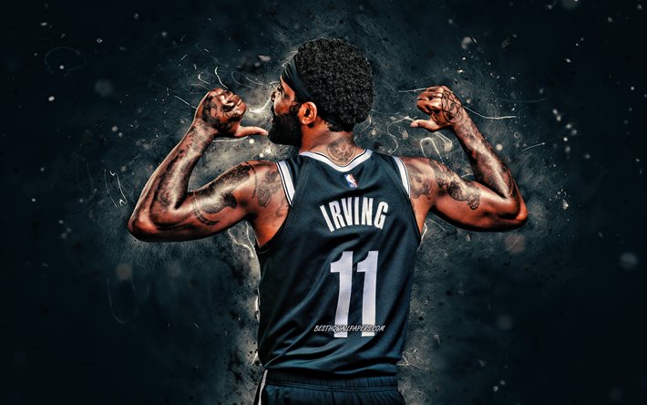 Download imagens Kyrie Irving, back view, 2020, Brooklyn Nets, NBA, 4k,  estrelas do basquete, Kyrie Andrew Irving, basquete, luzes brancas de neon, Kyrie  Irving 4K, Kyrie Irving Brooklyn Nets grátis. Imagens livre