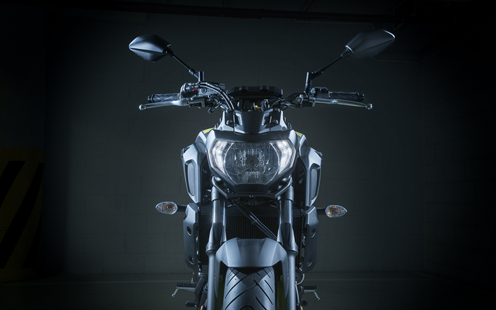 Yamaha MT-07, superbike, 2018 bike, studio, Yamaha