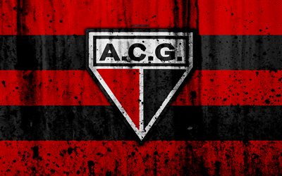 FC Atletico Goianiense, 4k, grunge, Brazilian Seria A, logo, Brazil, soccer, football club, stone texture, art, Atletico Goianiense FC