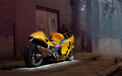 鈴木&quot;はやぶさ&quot;GSX-R, GSX1300R, 黄色の豪華バイク, 二輪車のチューニング, 日本の二輪車, 鈴木
