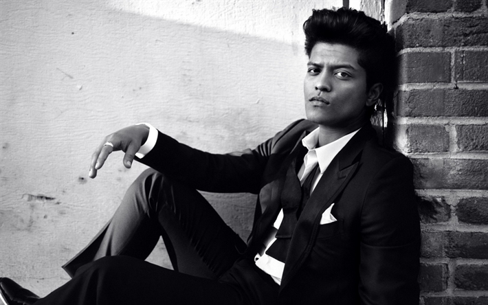 Bruno Mars, 4k, ritratto, cantante, Peter Gene Hernandez