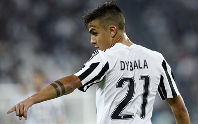 Paulo Dybala, 4k, Juventus, 21 number, Italy, footballer, Argentina