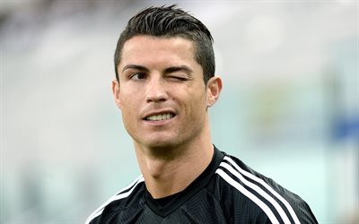 Cristiano Ronaldo, Real Madrid, portrait, smile, Portuguese footballer, Spain