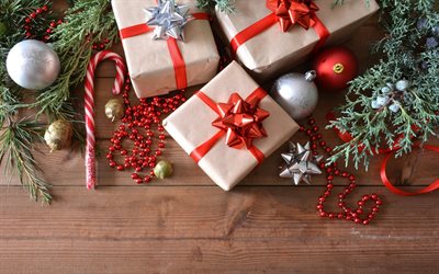 クリスマス, 休日の贈り物, ギフトボックス, 新年, クリスマスツリー