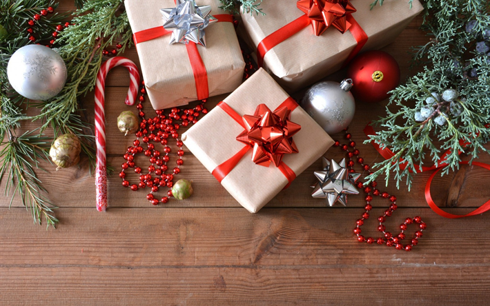 Natal, presentes de natal, caixas de presente, Ano Novo, &#193;rvore de natal