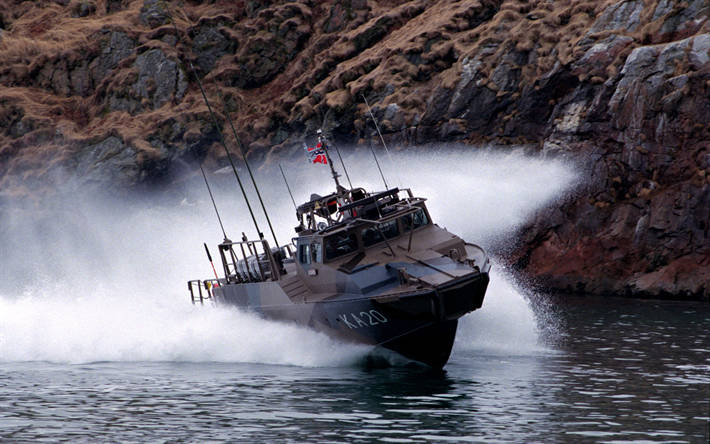 combat boat 90, 4k, s90n, dockstavarvet, norwegischen marine