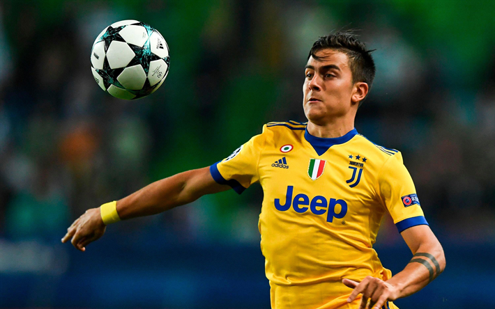 Dybala, ball, football stars, Paulo Dybala, Juve, footballers, Juventus, Italy, Serie A