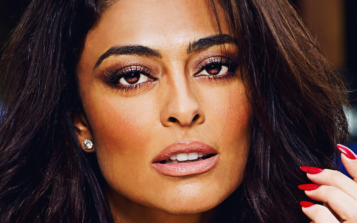 Juliana Paes, 4k, Brazilian actress, portrait, fashion model, beautiful woman, face, make-up