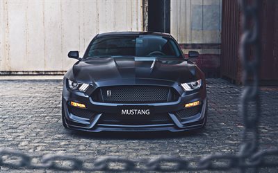 4k, Ford Mustang GT350, front view, 2021 cars, supercars, 2021 Ford Mustang, american cars, Ford
