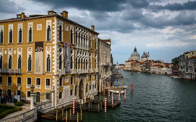 Santa Maria della Salute, Venise, Grand Canal, Sainte Marie de la Sant&#233;, &#233;glise catholique romaine, Italie