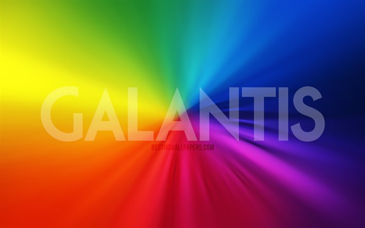 Galantislogo, 4k, vortex, DJ su&#233;dois, Christian Karlsson, arri&#232;re-plans arc-en-ciel, cr&#233;atifs, stars de la musique, œuvres d&#39;art, superstars, Galantis