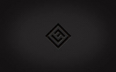 Logo in carbonio Lost Frequencies, 4k, Felix De Laet, arte grunge, sfondo in carbonio, creativo, logo nero Lost Frequencies, DJ belgi, logo Lost Frequencies, Lost Frequencies