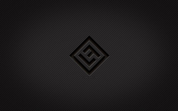 Logo carbone Lost Frequencies, 4k, Felix De Laet, art grunge, fond carbone, cr&#233;atif, logo noir Lost Frequencies, DJ belges, logo Lost Frequencies, Lost Frequencies
