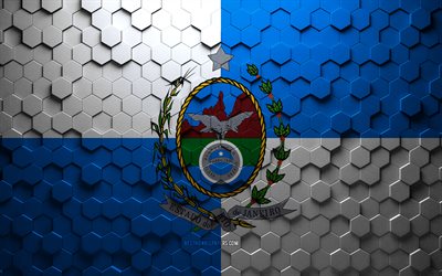 リオデジャネイロの旗, ハニカムアート, リオデジャネイロの六角形の旗, リオデジャネイロ, 3D六角形アート