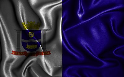 Mauan lippu, 4k, silkki aaltoilevat liput, Brasilian kaupungit, Mauan p&#228;iv&#228;, kangasliput, 3D-taide, Maua, Mauan 3D lippu