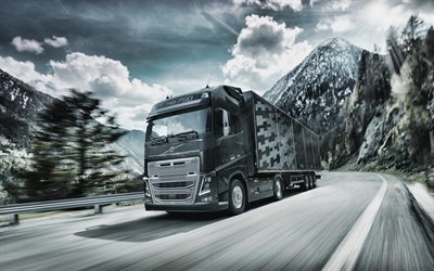 Volvo FH16, 2021, trasporto merci, nuovo FH16 grigio, consegna merci, FH 16 750, trasporto, Volvo