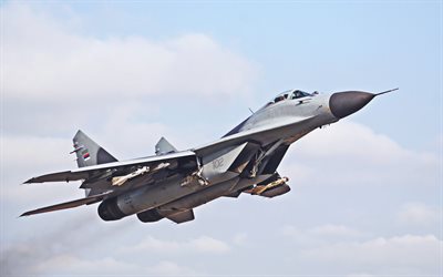 MiG-29, 4k, نقطة ارتكاز, القوات الجوية الصربية, الطائرات المقاتلة, طائرة مقاتلة, مقاتل, القوات الجوية لصربيا والجبل الأسود