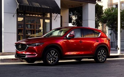 Mazda CX-5, el 2017, el nuevo CX-5, rojo CX-5, Mazda crossovers