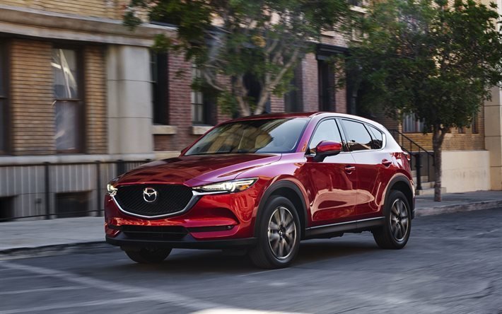 Download wallpapers Mazda CX5, 2017, front view, new CX5