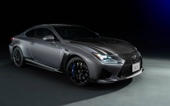 Lexus RC F, 2017, gray sports coupe, supercar, 10th Anniversary, Limited Edition, Lexus