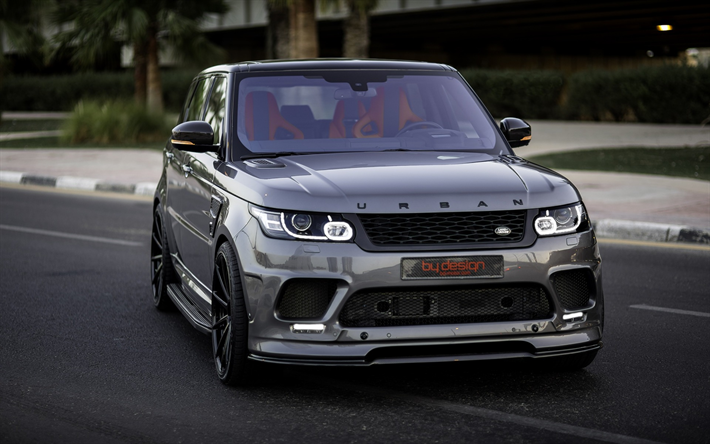 Land Rover, Range Rover Urbano, tuning, grigio SUV di lusso, SVR, Adv1, 4k