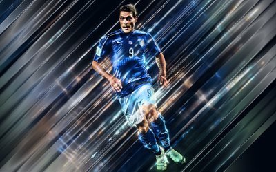 Andrea Belotti, Italy national football team, art, Italian football player, striker, Italy, football, Belotti