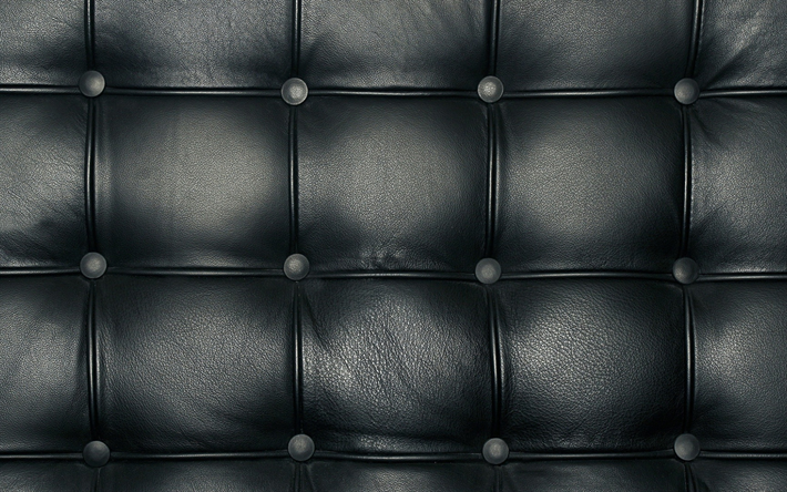 leather texture with buttons, black leather, sofa, furniture, fabric texture