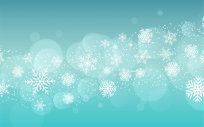 inverno blu di sfondo, arte, sfondo con fiocchi di neve, inverno, texture, linee bianche