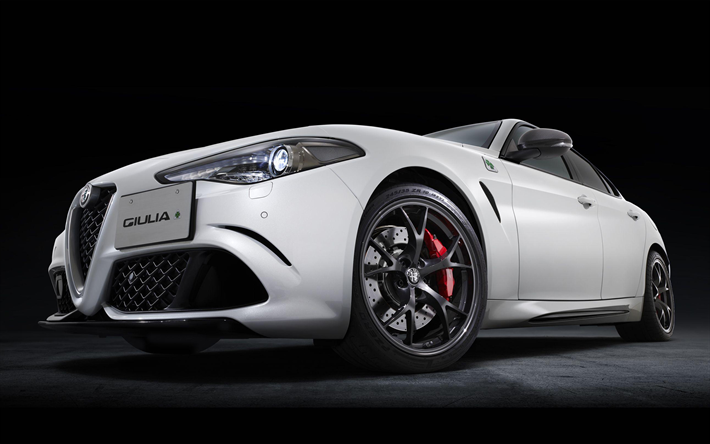 Alfa Romeo Giulia, studio, 2018 voitures, 952, blanc Giulia, la nouvelle Giulia, Alfa Romeo