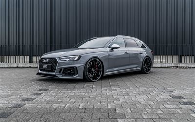 APOTTI, tuning, Audi RS4 Avant, 4k, 2018 autoja, tunned RS4 Avant, vaunu, Audi
