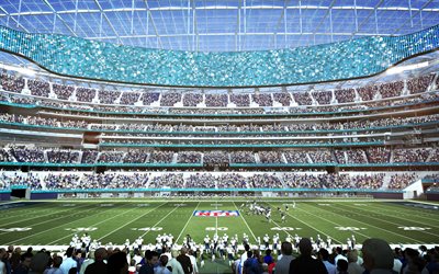 Los Angeles Stadium, 4k, NFL, Los Angeles Chargers, Los Angeles Rams, USA, America, Hollywood Park