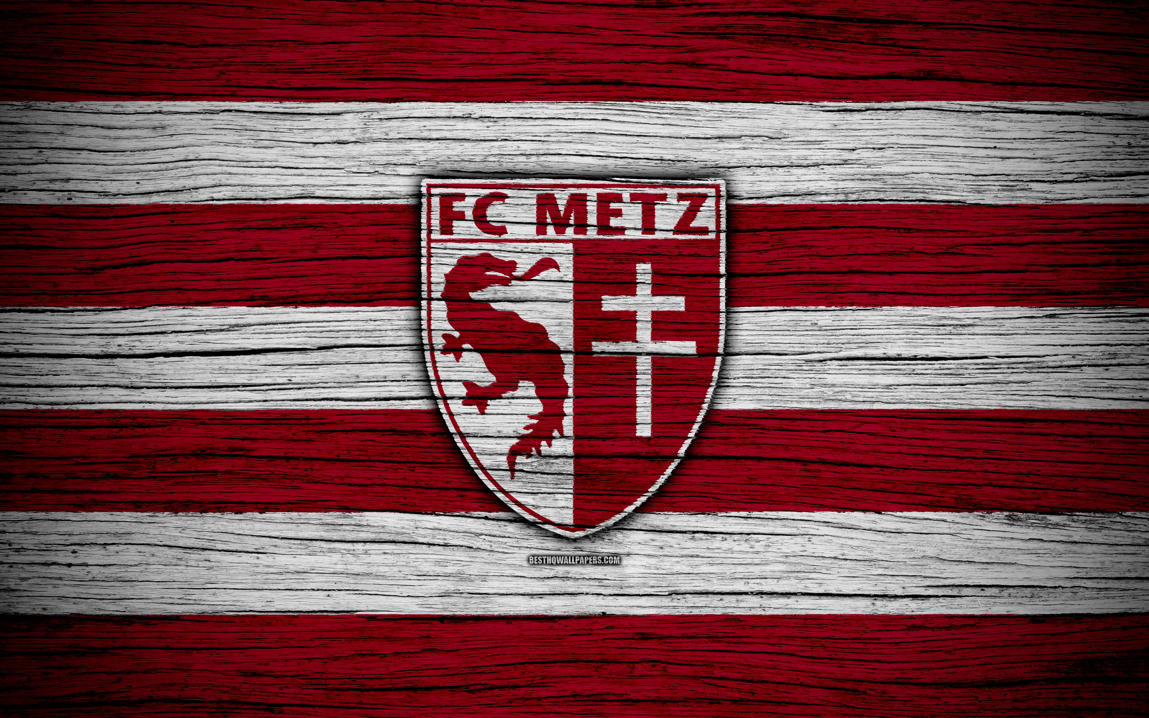 Download wallpapers Metz, 4k, France, Liga 1, wooden texture, Metz FC,  Ligue 1, soccer, football club, FC Metz for desktop with resolution  3840x2400. High Quality HD pictures wallpapers