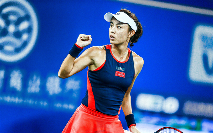 Qiang Wang, 4k, les Chinois, les joueurs de tennis, WTA, match, athl&#232;te, Wang, le tennis, le HDR