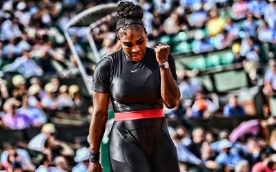Serena Williams, 4k, americana de jogadores de t&#234;nis, WTA, partida, atleta, Serena Williams Jameka, t&#234;nis, HDR, jogadores de t&#234;nis
