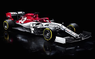 Alfa Romeo C38, 2019, la Formule 1, la nouvelle F1 de course de voiture en 2019, C38, vue de face, F1, Alfa Romeo de Course de Ferrari