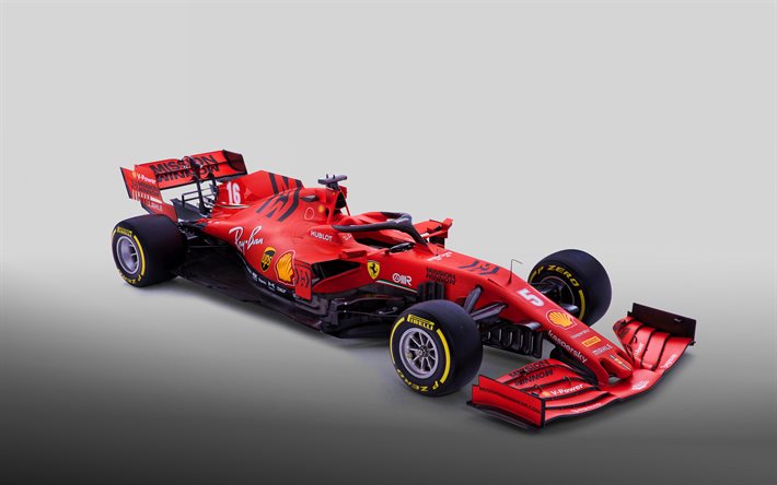 Ferrari SF1000, 4k, Sebastian Vettel, 2020 F1 cars, studio, Formula 1, Scuderia Ferrari, new SF1000, F1, Ferrari 671, Ferrari 2020, F1 cars, Ferrari