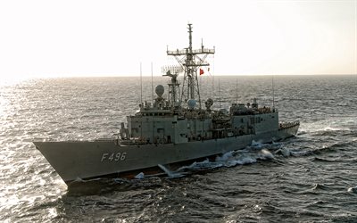 TCG Gokova, F496, Turkish Navy, Turkish frigate, NATO, Turkish warships, 4k