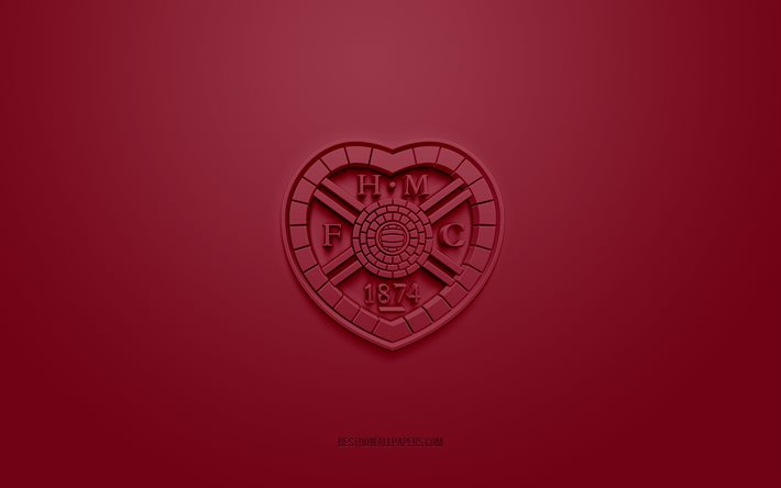 Syd&#228;n Midlothian FC, Skotlannin jalkapalloseura, Skotlannin Valioliiga, viininpunainen logo, viininpunainen hiilikuitutausta, jalkapallo, Edinburgh, Skotlanti, Syd&#228;n Midlothianin FC-logo