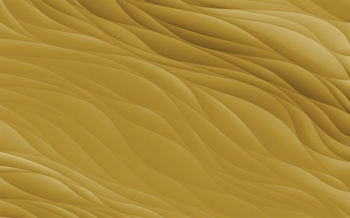 gold waves plaster texture, gold waves background, plaster texture, waves texture, gold waves texture