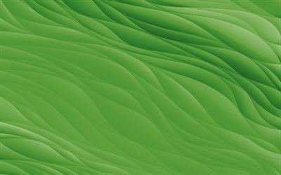 green waves plaster texture, 4k, green waves background, plaster texture, waves texture, green waves texture
