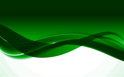 Fond de vague verte, 4k, vague d&#39;abstraction verte, fond de vagues, fond vert cr&#233;atif, fond de lignes vertes