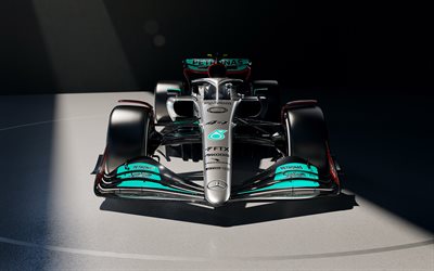 2022, Mercedes-AMG F1 W13 E Performance, 4k, F1 racing cars 2022, W13, Formula 1, Mercedes-AMG Petronas F1 Team, W13 exterior, front view, F1 W13 E Performance