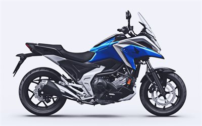 Honda NC750X, 4k, vista lateral, 2022 motos, superbikes, 2022 Honda NC750X, motos japonesas, Honda