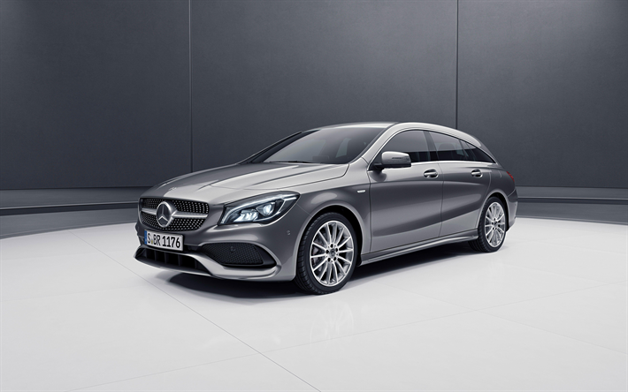 Mercedes-Benz CLA Shooting Brake, 4k, 2018 carros, Noite Edition, ajuste, CLA-class, Mercedes